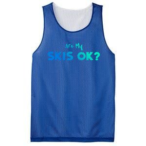 Snowboard: Are My Skis Ok? Skiing Sayings Great Gift Mesh Reversible Basketball Jersey Tank