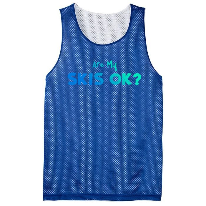 Snowboard: Are My Skis Ok? Skiing Sayings Great Gift Mesh Reversible Basketball Jersey Tank