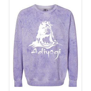 Shiva Adiyogi Meditation Design Meaningful Gift Colorblast Crewneck Sweatshirt