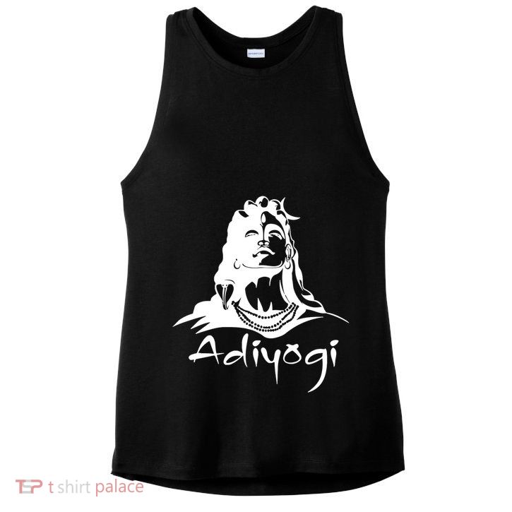 Shiva Adiyogi Meditation Design Meaningful Gift Ladies PosiCharge Tri-Blend Wicking Tank