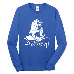 Shiva Adiyogi Meditation Design Meaningful Gift Tall Long Sleeve T-Shirt