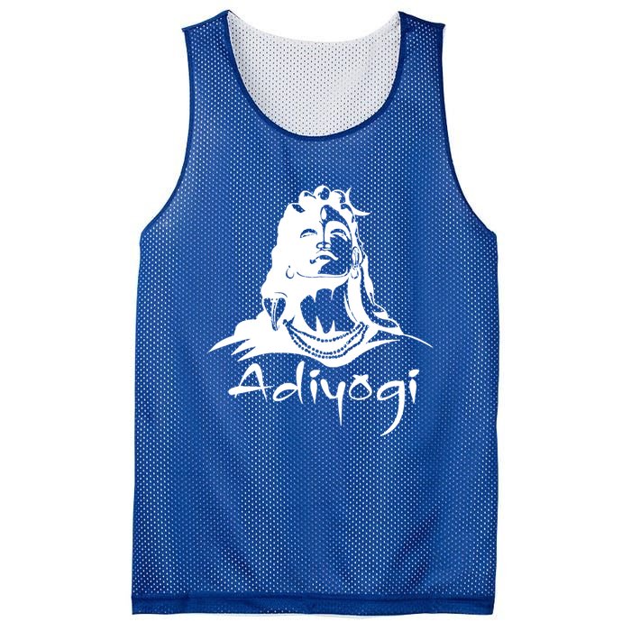 Shiva Adiyogi Meditation Design Meaningful Gift Mesh Reversible Basketball Jersey Tank