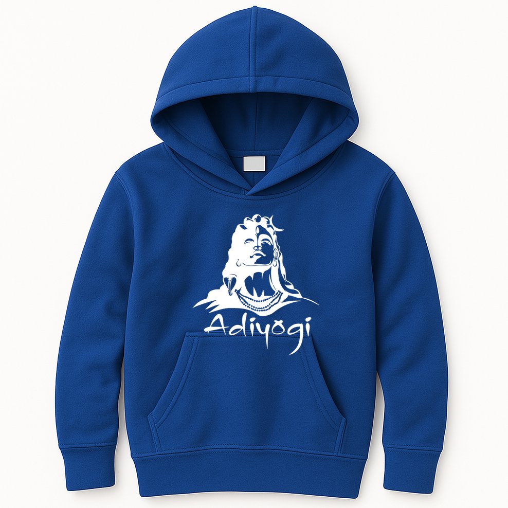 Shiva Adiyogi Meditation Design Meaningful Gift Kids Hoodie
