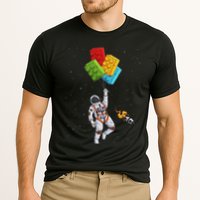 Space Astronaut Master Builder Funny Building Blocks Bricks Cooling Performance Crew T-Shirt