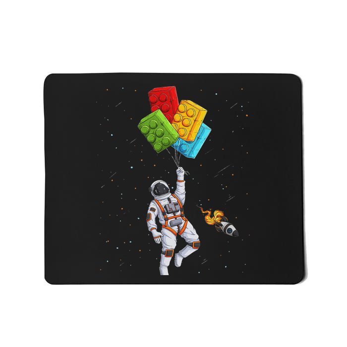Space Astronaut Master Builder Funny Building Blocks Bricks Mousepad