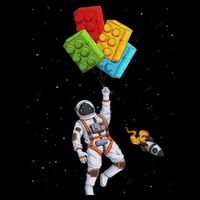 Space Astronaut Master Builder Funny Building Blocks Bricks Mousepad