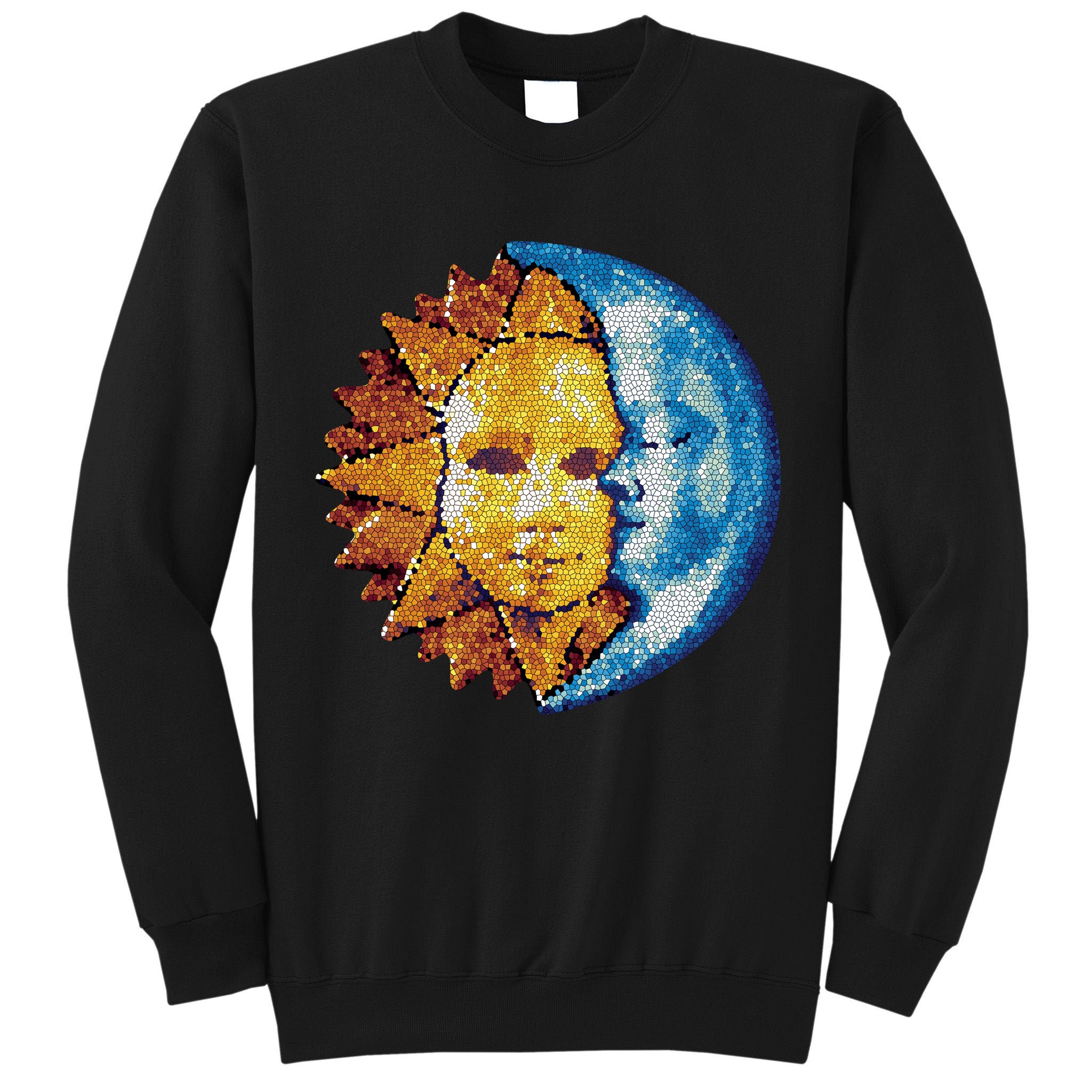 Sun And Moon Mosaic Astrology Tall Sweatshirt