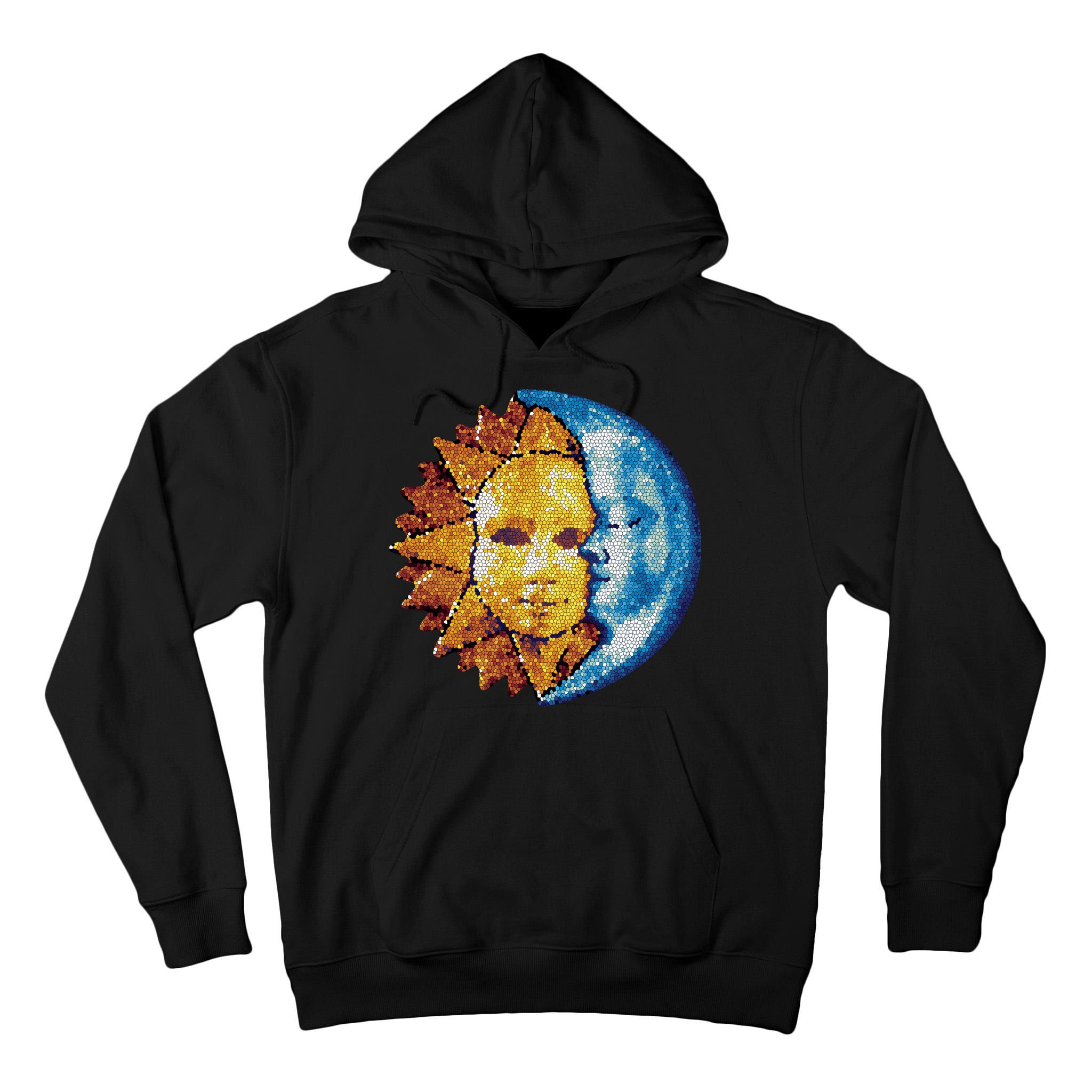 Sun And Moon Mosaic Astrology Tall Hoodie
