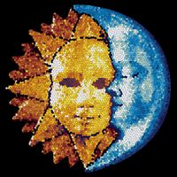 Sun And Moon Mosaic Astrology Tall Hoodie