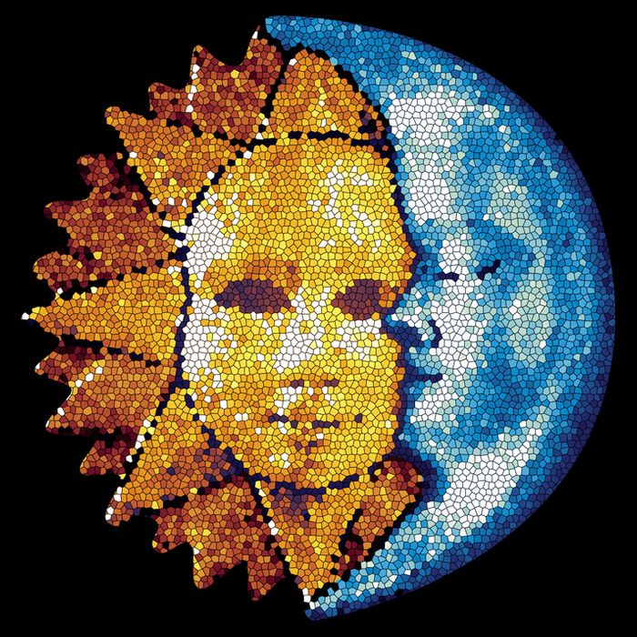 Sun And Moon Mosaic Astrology Tall Hoodie