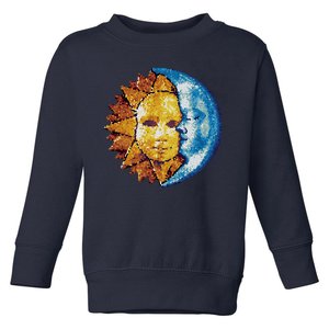 Sun And Moon Mosaic Astrology Toddler Sweatshirt