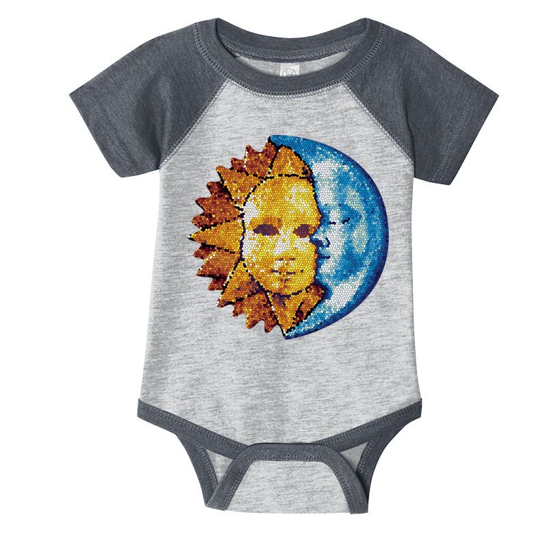 Sun And Moon Mosaic Astrology Infant Baby Jersey Bodysuit
