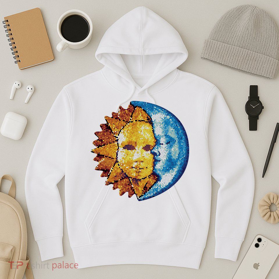 Sun And Moon Mosaic Astrology Hoodie