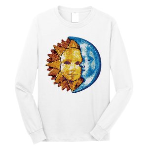 Sun And Moon Mosaic Astrology Long Sleeve Shirt