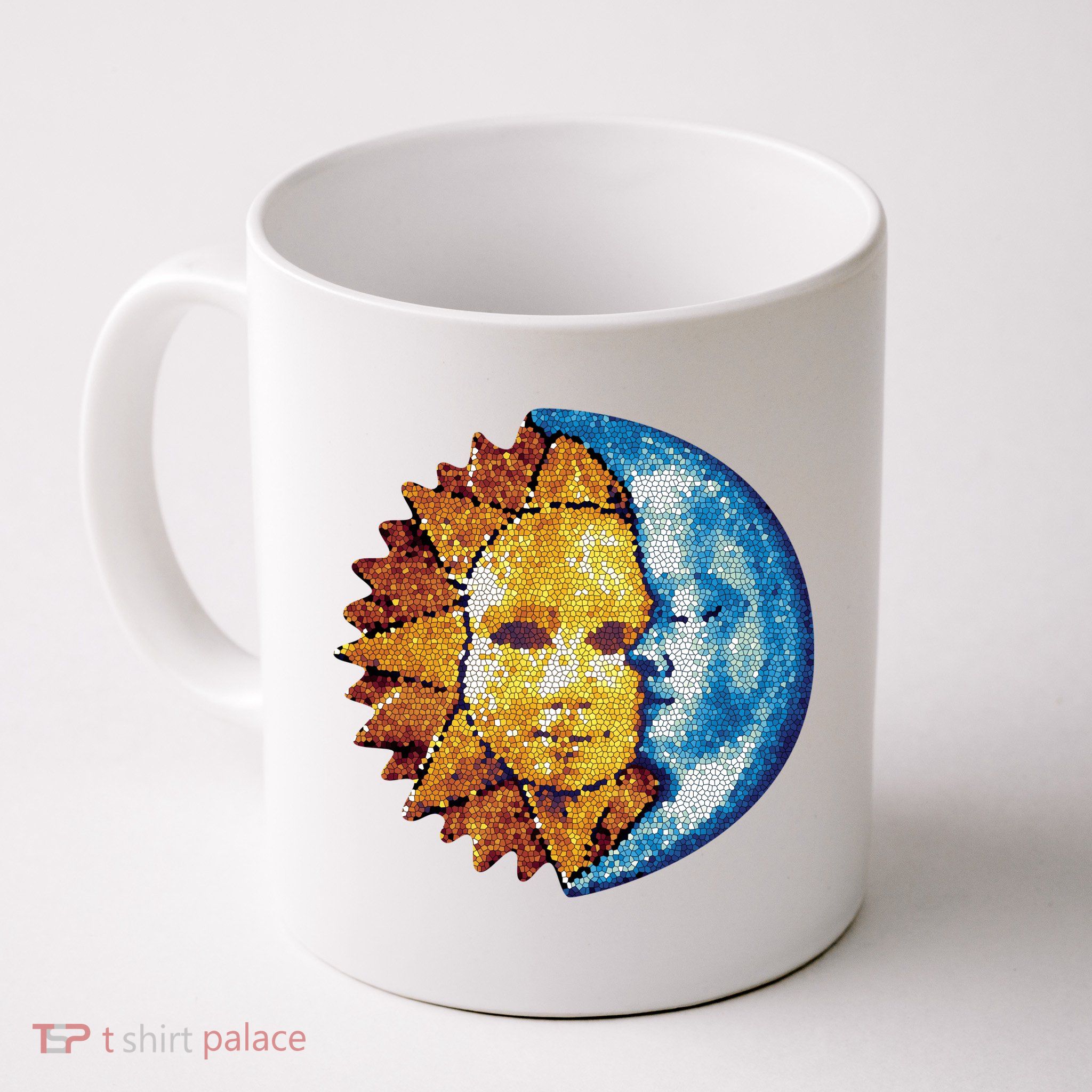 Sun And Moon Mosaic Astrology Coffee Mug