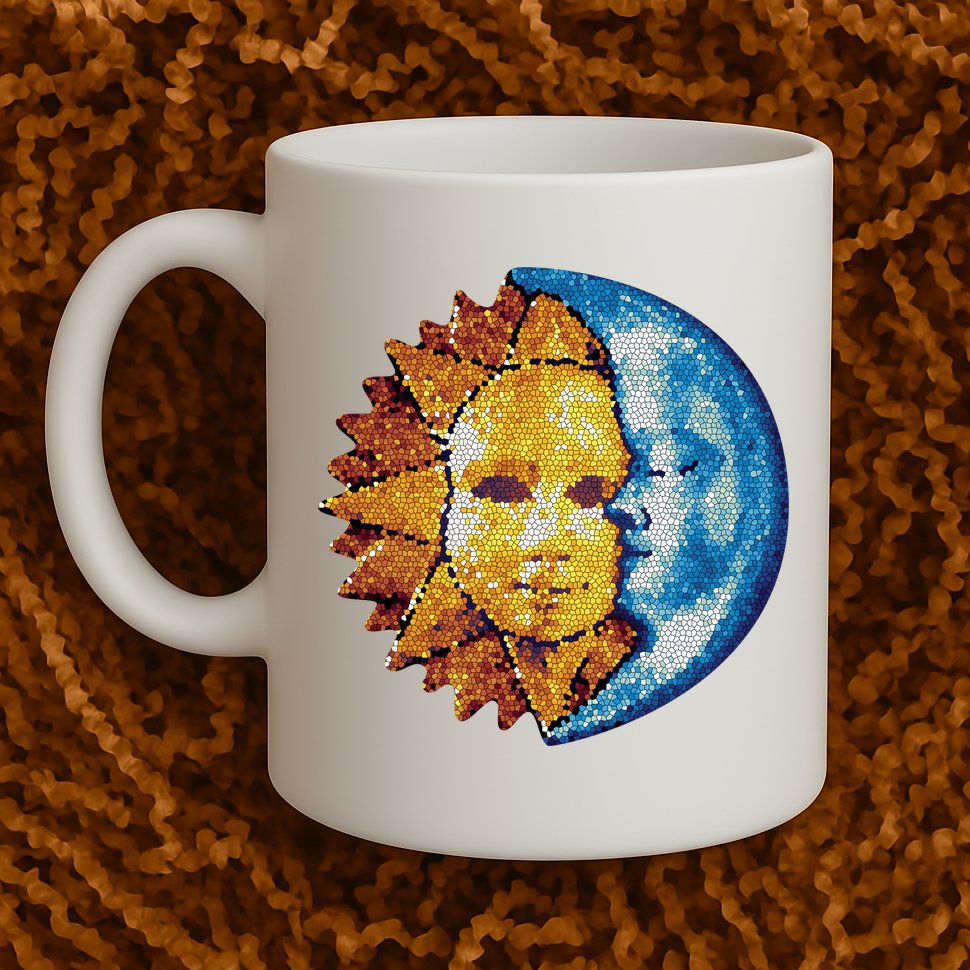 Sun And Moon Mosaic Astrology Mug