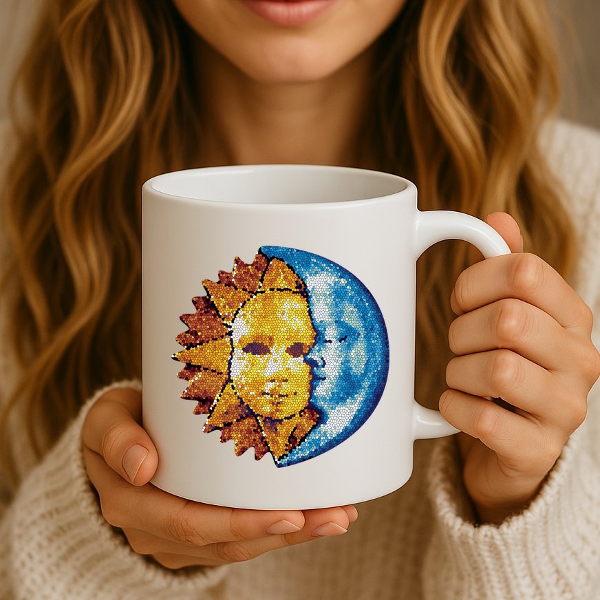Sun And Moon Mosaic Astrology Mug