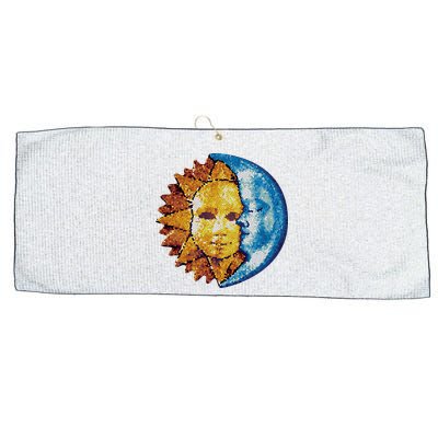 Sun And Moon Mosaic Astrology Large Microfiber Waffle Golf Towel