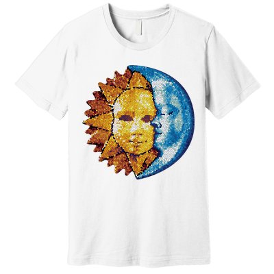 Sun And Moon Mosaic Astrology Premium T-Shirt