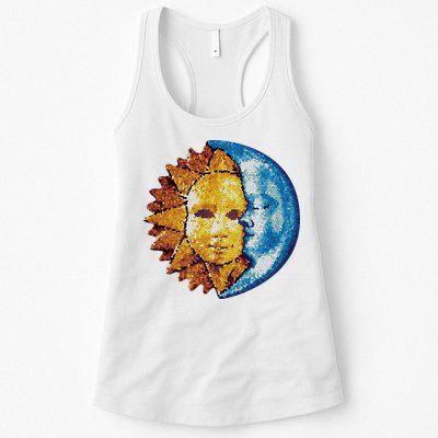 Sun And Moon Mosaic Astrology Womens Tank Top
