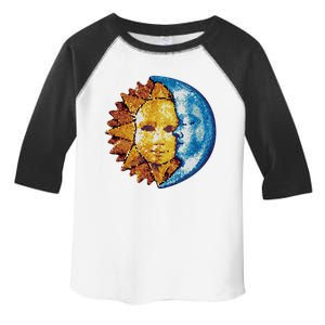 Sun And Moon Mosaic Astrology Toddler Fine Jersey T-Shirt