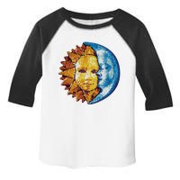 Sun And Moon Mosaic Astrology Toddler Fine Jersey T-Shirt