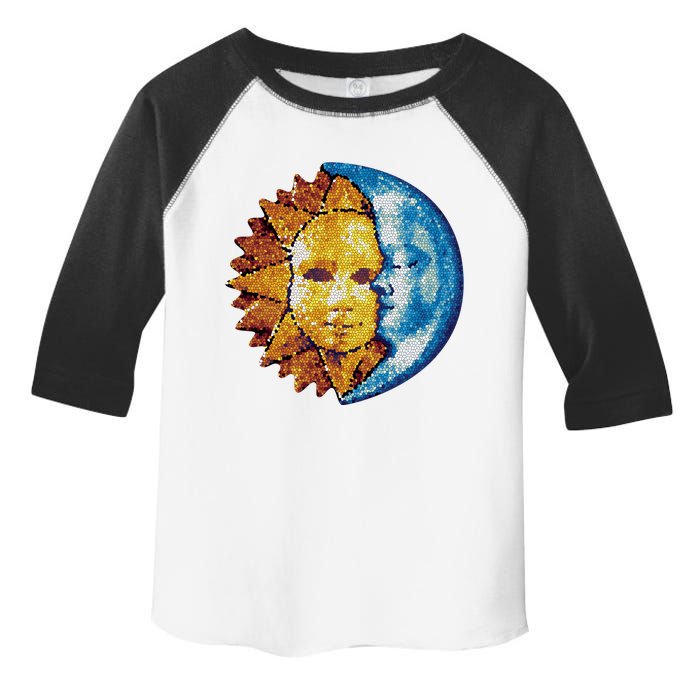 Sun And Moon Mosaic Astrology Toddler Fine Jersey T-Shirt