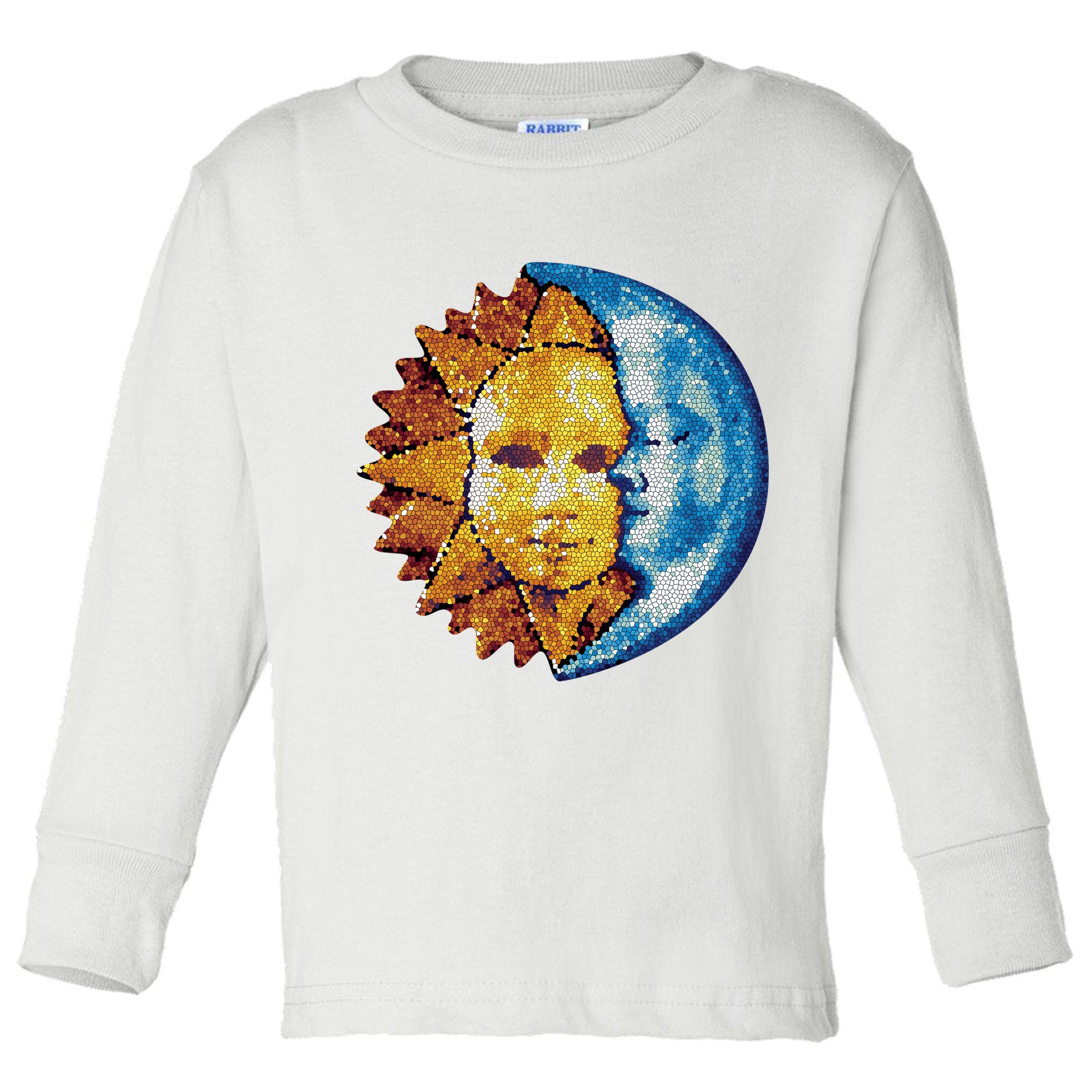 Sun And Moon Mosaic Astrology Toddler Long Sleeve Shirt