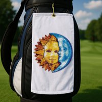 Sun And Moon Mosaic Astrology Golf Towel
