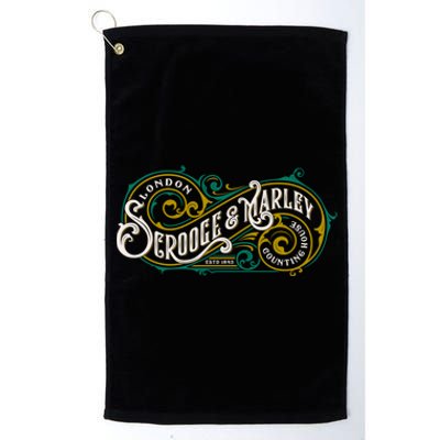 Scrooge And Marley Counting House Christmas Carol Vintage Gift Platinum Collection Golf Towel