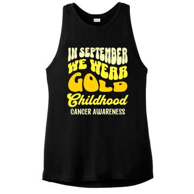 September Awareness Month Childhood Cancer Awareness Month In September We Wear Ladies PosiCharge Tri-Blend Wicking Tank