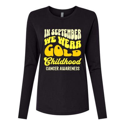 September Awareness Month Childhood Cancer Awareness Month In September We Wear Womens Cotton Relaxed Long Sleeve T-Shirt