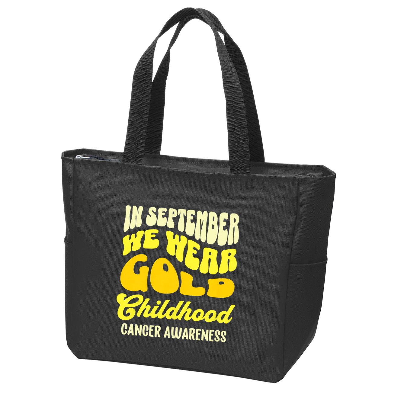 September Awareness Month Childhood Cancer Awareness Month In September We Wear Zip Tote Bag