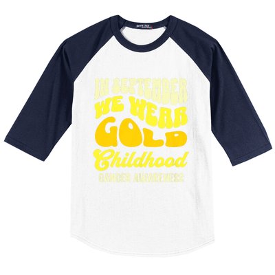 September Awareness Month Childhood Cancer Awareness Month In September We Wear Baseball Sleeve Shirt