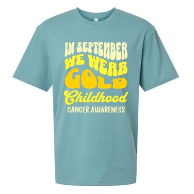 September Awareness Month Childhood Cancer Awareness Month In September We Wear Sueded Cloud Jersey T-Shirt