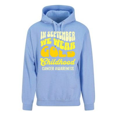 September Awareness Month Childhood Cancer Awareness Month In September We Wear Unisex Surf Hoodie