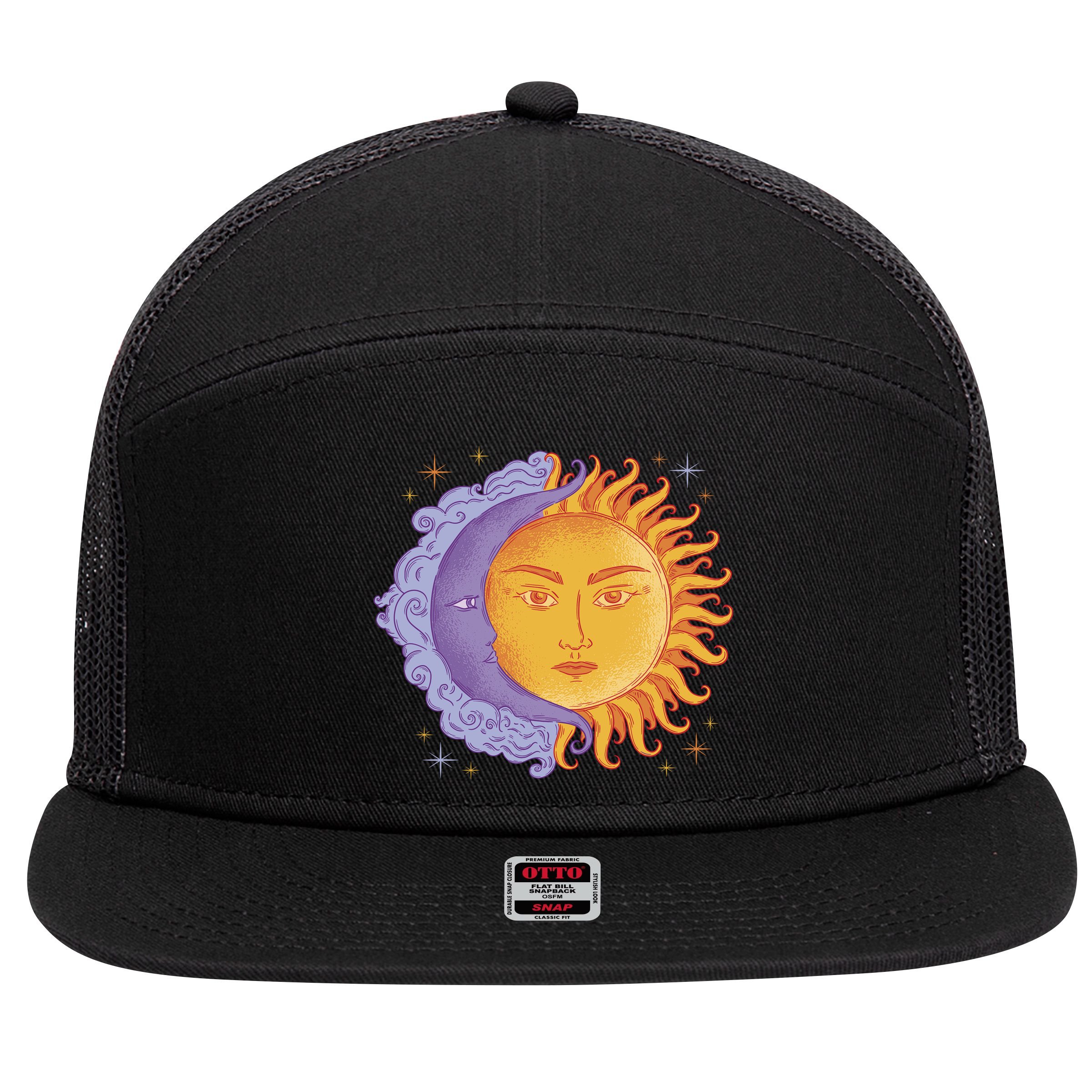 Sun And Moon Sky 7 Panel Mesh Trucker Snapback Hat