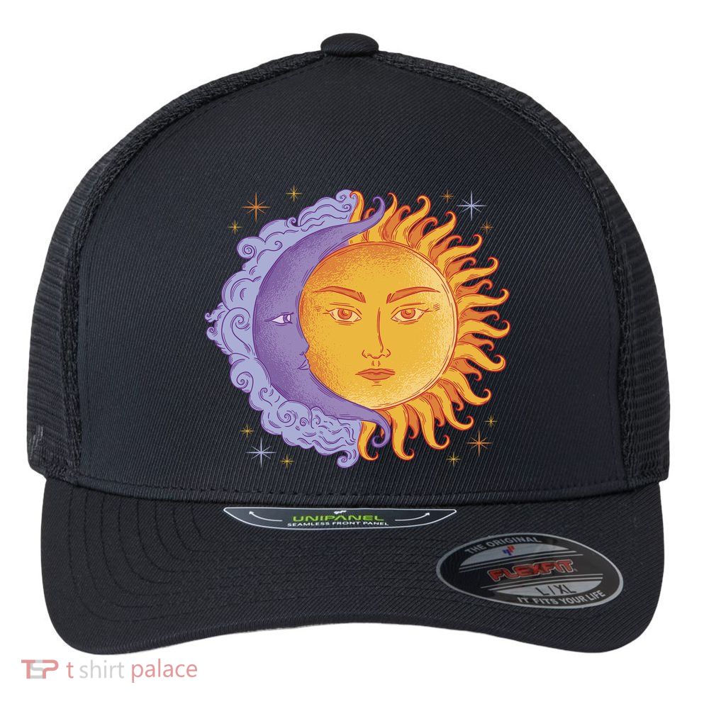 Sun And Moon Sky Flexfit Unipanel Trucker Cap