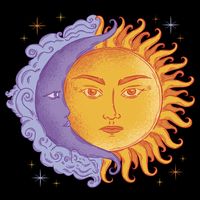 Sun And Moon Sky Tall T-Shirt