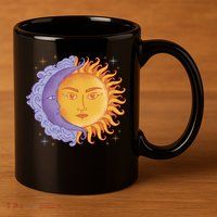 Sun And Moon Sky 11oz C Handle Ceramic Mug