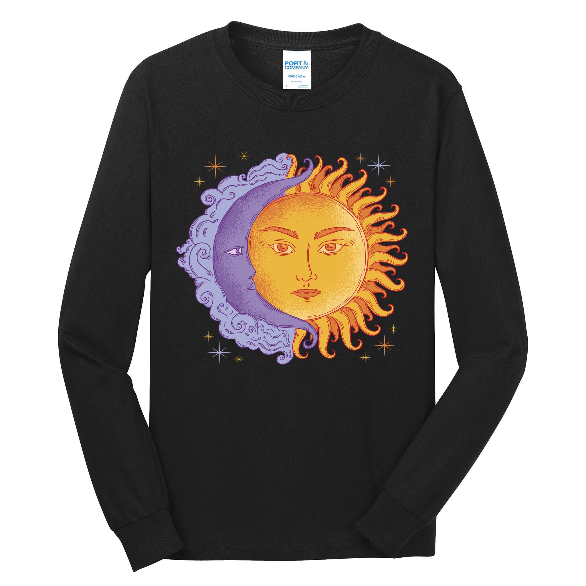 Sun And Moon Sky Tall Long Sleeve T-Shirt