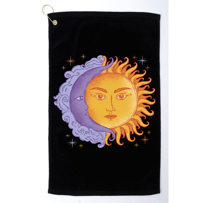 Sun And Moon Sky Golf Towel