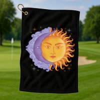 Sun And Moon Sky Golf Towel