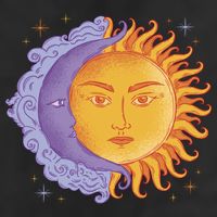 Sun And Moon Sky Golf Towel