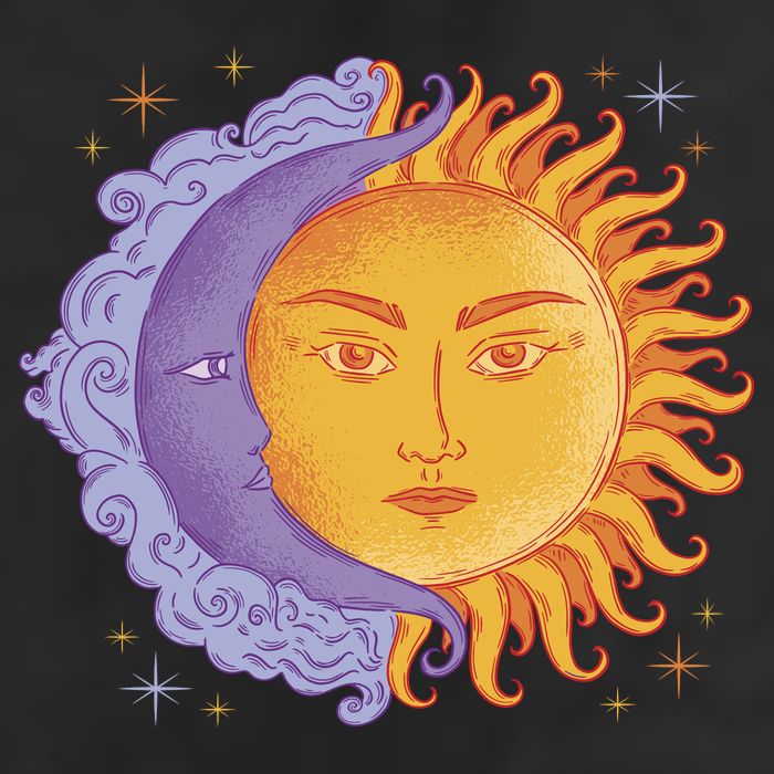 Sun And Moon Sky Golf Towel