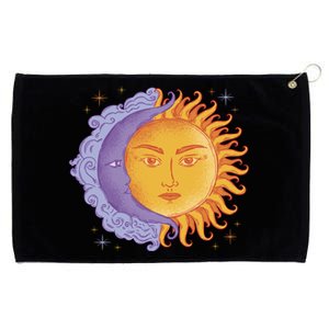 Sun And Moon Sky Grommeted Golf Towel