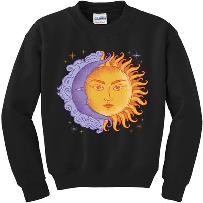 Sun And Moon Sky Kids Sweatshirt
