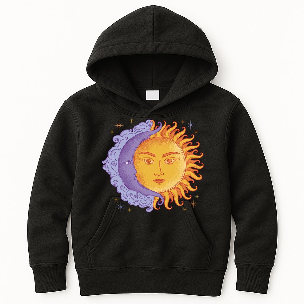 Sun And Moon Sky Kids Hoodie