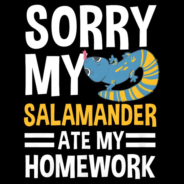 Salamander Ate My Homework Zoologist Lizard Reptile Lover 7-Panel Snapback Hat