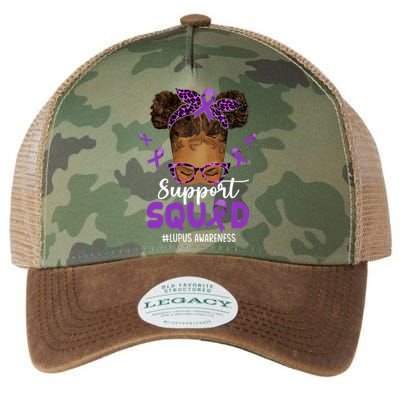 Supportsquad Afro Messy Bun Leopard Lupus Awareness Meaningful Gift Legacy Tie Dye Trucker Hat